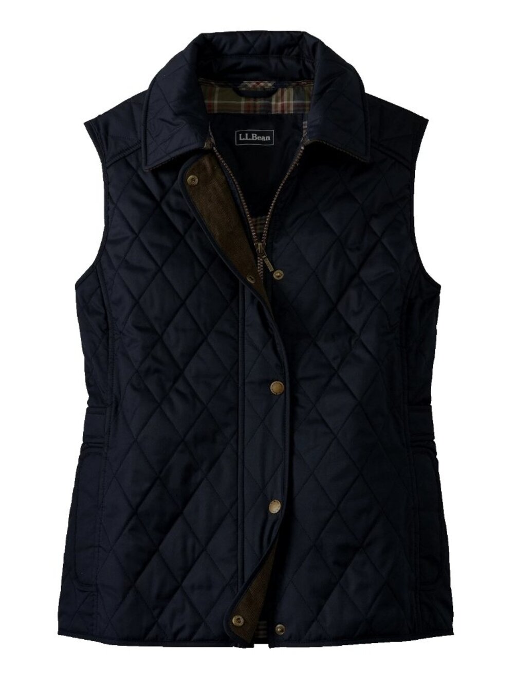 L.L. Bean Black Quilted Riding Vest